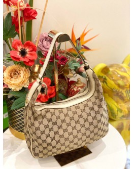 (LIKE NEW) GUCCI CHARMY HOBO GG CANVAS SHOULDER BAG