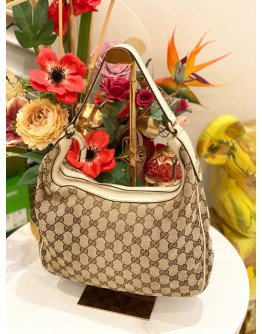 (LIKE NEW) GUCCI CHARMY HOBO GG CANVAS SHOULDER BAG