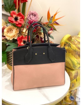 LOUIS VUITTON CITY STEAMER PM LEATHER HANDLE BAG WITH STRAP IN BLACK PINK