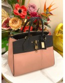 LOUIS VUITTON CITY STEAMER PM LEATHER HANDLE BAG WITH STRAP IN BLACK PINK