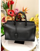 YSL SAINT LAURENT CABAS RIVE GAUCHE GRAINED CALFSKIN LEATHER BAG
