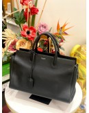 YSL SAINT LAURENT CABAS RIVE GAUCHE GRAINED CALFSKIN LEATHER BAG