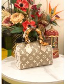 (LIKE NEW) LOUIS VUITTON MONOGRAM SPEEDY BANDOULIERE 20 KAKI BEIGE CREAM