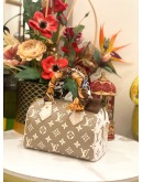 (LIKE NEW) LOUIS VUITTON MONOGRAM SPEEDY BANDOULIERE 20 KAKI BEIGE CREAM