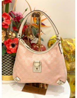 GUCCI ABBEY D RING IVORY PINK SHOULDER BAG