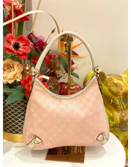 GUCCI ABBEY D RING IVORY PINK SHOULDER BAG