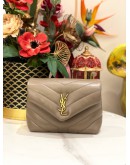 (LIKE NEW) YEAR 2022 YSL SAINT LAURENT MATELASSE CALFSKIN LEATHER TOY LOULOU CROSSBODY BAG