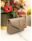 (LIKE NEW) YEAR 2022 YSL SAINT LAURENT MATELASSE CALFSKIN LEATHER TOY LOULOU CROSSBODY BAG