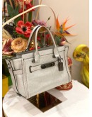 COACH SWAGGER CARRYALL IN PEBBLE LEATHER SILVER 