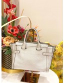 COACH SWAGGER CARRYALL IN PEBBLE LEATHER SILVER 
