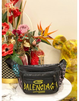 BALENCIAGA GRAFFITI EXPLORER BELT BAG 