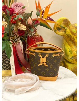 (BRAND NEW) LOUIS VUITTON NANO NOE MONOGRAM CANVAS WITH REMOVABLE STRAP