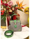 KATE SPADE REMEDY GINGHAM GREEN MULTI COLOR TOP HANDLE 