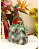 KATE SPADE REMEDY GINGHAM GREEN MULTI COLOR TOP HANDLE 