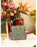 KATE SPADE REMEDY GINGHAM GREEN MULTI COLOR TOP HANDLE 