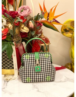 KATE SPADE REMEDY GINGHAM GREEN MULTI COLOR TOP HANDLE 