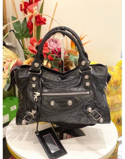 BALENCIAGA CLASSIC CITY GIANT 21 BLACK LEATHER
