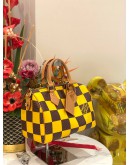 2024 MICROCHIP LOUIS VUITTON SPEEDY 25 BANDOULIERE DAMIER POP / YELLOW CANVAS BAG -FULL SET-