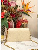 (LIKE NEW) 2024 LOUIS VUITTON METIS WALLET ON CHAIN WHITE MONOGRAM EMPREINTE LEATHER -FULL SET-