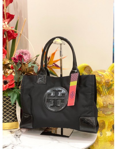 TORY BURCH ELLA TOTE BAG IN BLACK
