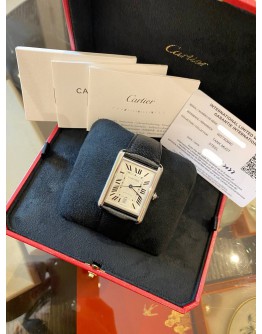 (BRAND NEW) 2022 CARTIER TANK MUST XL REF WSTA0040 WHITE DIAL 41MM x 31MM AUTOMATIC WATCH -FULL SET-