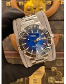 (UNUSED) 2018 ORIS AQUIS DATE CLIPPERTON LIMITED EDITION REF 01.733.7730.4185 BLUE DIAL 43.5MM AUTOMATIC WATCH -FULL SET-