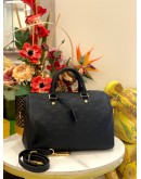 LOUIS VUITTON SPEEDY BANDOULIERE 30 IN BLACK MONOGRAM EMPREINTE LEATHER