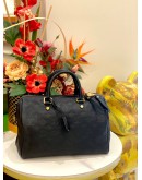LOUIS VUITTON SPEEDY BANDOULIERE 30 IN BLACK MONOGRAM EMPREINTE LEATHER