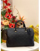 LOUIS VUITTON SPEEDY BANDOULIERE 30 IN BLACK MONOGRAM EMPREINTE LEATHER