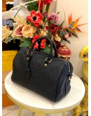 LOUIS VUITTON SPEEDY BANDOULIERE 30 IN BLACK MONOGRAM EMPREINTE LEATHER