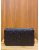 (UNWORN) 2022 LOUIS VUITTON FELICIE POCHETTE IN BLACK MONOGRAM EMPREINTE LEATHER