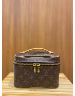 LOUIS VUITTON NICE MINI VANITY BAG IN MONOGRAM CANVAS GOLD HARDWARE