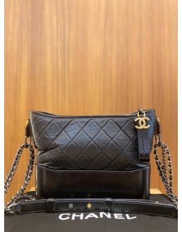 (MICROCHIP) CHANEL GABRILLE QUILTED AGED CALFKSIN MEDIUM BAG