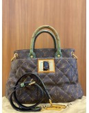 LOUIS VUITTON LIMITED EDITION MONOGRAM CANVAS PYTHON & OSTRICH ETOILE EXOTIQUE TOTE HANDLE BAG