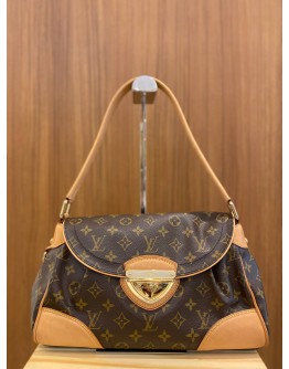 LOUIS VUITTON BEVERLY MM MONOGRAM CANVAS GOLD HARDWARE SHOULDER BAG