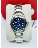 OMEGA SEAMASTER BLUE DIAL LADIES WATCH 29MM QUARTZ