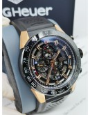 TAG HEUER CARRERA SKELETON ROSE GOLD MEN'S WATCH 45MM AUTOMATIC FULL SET