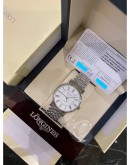 LONGINES PRESENCE REF L4.921.4.11.6 WHITE DIAL 38.5MM AUTOMATIC YEAR 2018 WATCH -FULL SET-