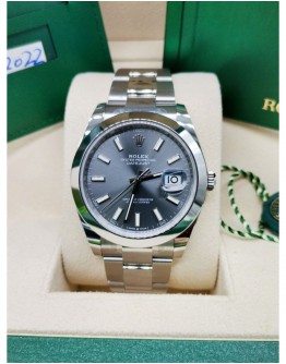 ROLEX DATEJUST UNISEX WATCH REF126300 41MM AUTOMATIC FULL SET YEAR 2022