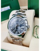 ROLEX DATEJUST UNISEX WATCH REF126300 41MM AUTOMATIC FULL SET YEAR 2022