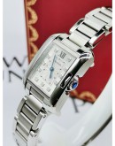 CARTIER TANK ANGLAISE LADY DIAMOND WATCH 29.8 X 39.2MM QUARTZ FULL SET