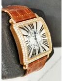 FRANCK MULLER MASTER SQUARE 18K ROSE GOLD DIAMOND WATCH 33MM QUARTZ FULL SET