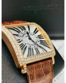 FRANCK MULLER MASTER SQUARE 18K ROSE GOLD DIAMOND WATCH 33MM QUARTZ FULL SET