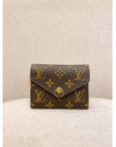 LOUIS VUITTON VICTORINE WALLET IN BROWN MONOGRAM CANVAS AND ROSE BALLERINE PINK COWHIDE LEATHER