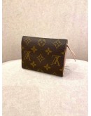 LOUIS VUITTON VICTORINE WALLET IN BROWN MONOGRAM CANVAS AND ROSE BALLERINE PINK COWHIDE LEATHER