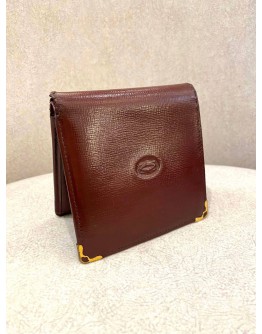 CARTIER WALLET IN DARK MAROON LEATHER	