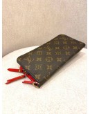 LOUIS VUITTON RED POLCADOT BI-FOLD MONOGRAM CANVAS LONG WALLET