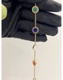 (BRAND NEW) 2024 BVLGARI BRACELET 18K ROSE GOLD WITH CARNELIAN, LAPIS, MALACHITE AND MOTHER OF PEARL ELEMENTS SIZE S -FULL SET-