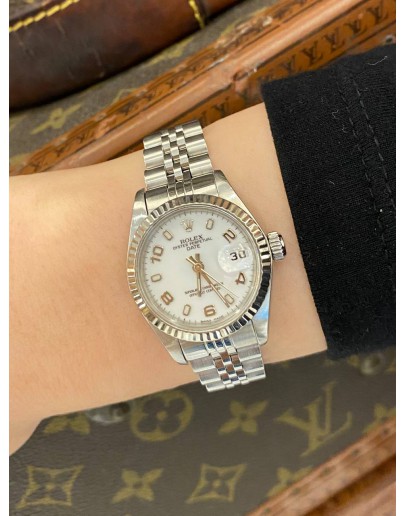 2003 ROLEX LADY DATEJUST 26 REF 69174 WHITE NUMERALS DIAL 26MM AUTOMATIC WATCH