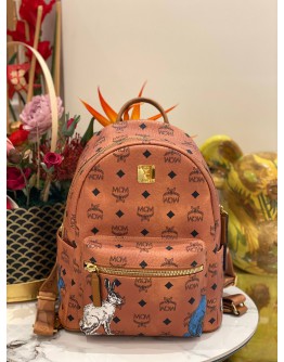 (LIKE NEW) MCM SMALL HIDE AND SEEK RABBIT STARK COGNAC BACKPACK